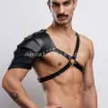 Gladyatör Harness, Tek Omuz Deri Harness, Cosplay Kostüm, Savaşçı Kostüm - Brfm154