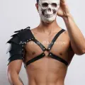 Gladyatör Harness, Tek Omuz Deri Harness, Cosplay Kostüm, Savaşçı Kostüm - Brfm154