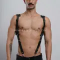 Gömlek Üzeri Erkek  Harness Aksesuar, Omuz Detaylı Deri Harness - Brfm135