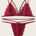 Kadın Bordo Dantel Sütyen Külot Takımı