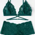 Kadın Yeşil Özel Şık Sütyen Külot Takımı