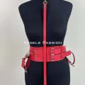 Kelepçeli Şık Deri Harness Takım, Kadın Fantezi Giyim - Brf869