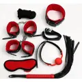 Kırmızı/siyah İçi Tüğlü Deri 7 Li Harnes Set 700033