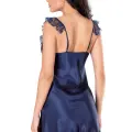 Lacivert Kısa Saten Gecelik