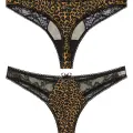Leopar Desenli Dantelli Fantezi G String Külot