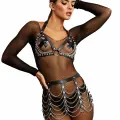 LYYN Arias Closet Zincir Detaylı Fantezi Harness Aksesuar