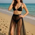 LYYN Kadın Tül Pareo Etek Plaj Elbisesi