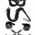 Maske Kırbaç Bileklik 5 Li Harness Deri Set