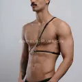 Omuz Detaylı Erkek  Deri Göğüs Harness, Gömlek Kemeri - Brfm110