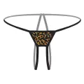 Özel Bölgesi Açık Leopar Desenli Fantezi G String