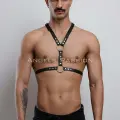 Perçin Detaylı Erkek  Göğüs Harness, Erkek  Parti Aksesuar - Brfm108
