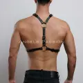 Perçin Detaylı Erkek  Göğüs Harness, Erkek  Parti Aksesuar - Brfm108