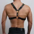 Perçin Detaylı Erkek  Göğüs Harness, Erkek  Parti Giyim - Brfm179