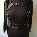 Püsküllü Deri Ceket Harness, Şık Deri Harness Ceket - Brf999