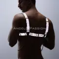 Reflektörlü (karanlıkta Parlayan) Zincir Detaylı Şık Erkek  Göğüs Harness, Reflektörlü Clubwear - Brfm109