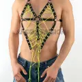 Seksi Erkek  Üst Lastik Harness - Brfm59