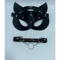 Siayh Maske Ve Zincirli Siyah Boyun Aksesuarı 800245