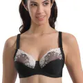 SİYAH BEYAZ MI Emay 136 C Balenli Toparlayıcı Dantelli Sütyen