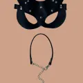 Siyah Harness Maske Ve Siyah Boyun Deri Aksesuarı 800249