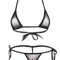Siyah Seksi İç Giyim Fantezi İç Çamaşırı Takımı