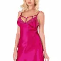 Vişne Kısa Saten Gecelik
