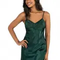 Yeşil Kısa Saten Gecelik 8231