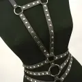 Zımba Detaylı Şık Deri Harness Korse - Brf546