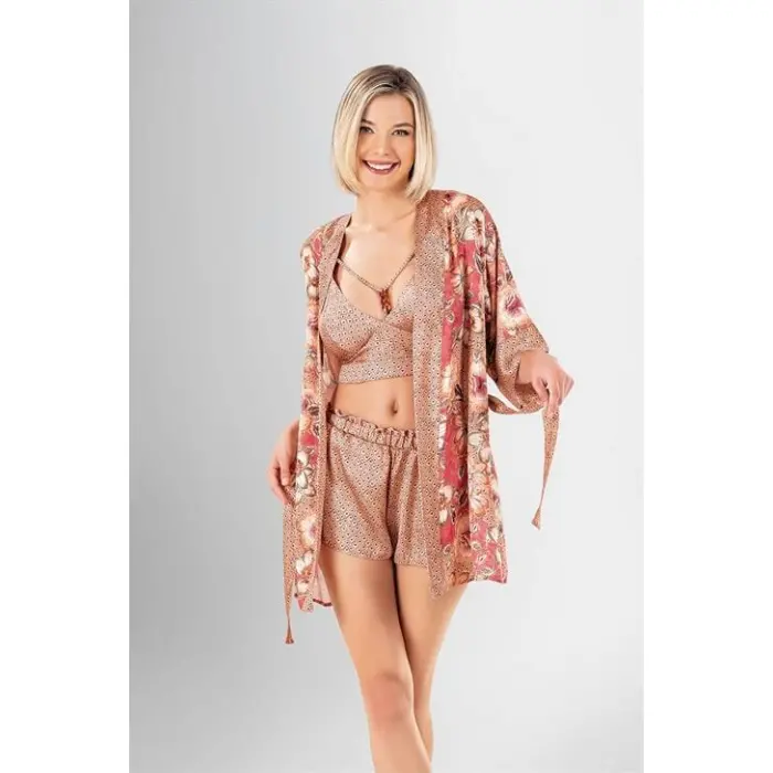 3lü Şort Takımı Desenli