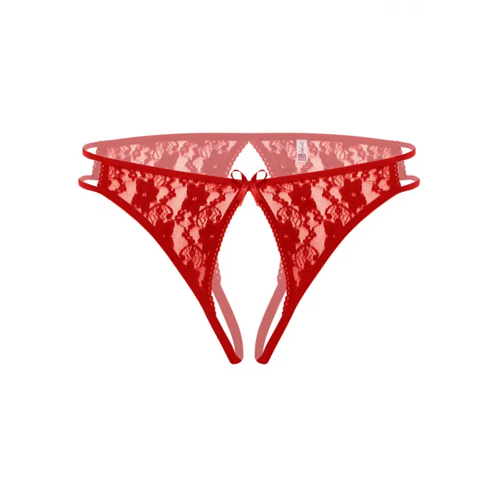 Ağı Açık Büyük Beden Kırmızı Fantazi Bato Külot