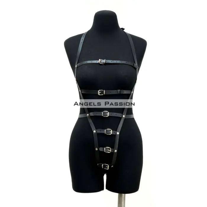 Ağı Bölgesi Açık Deri Fantezi Giyim, Deri Deri Body Harness - Brf790