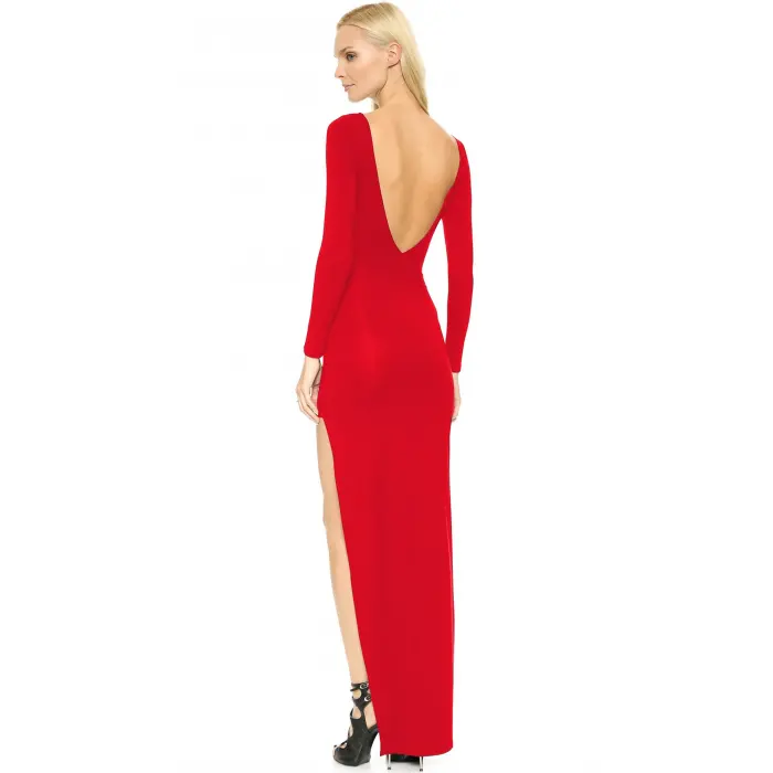 B101297 Yırbrfaçlı Uzun Elbise