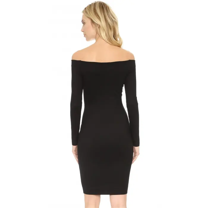 B101298 Uzun Kollu Straplez Elbise