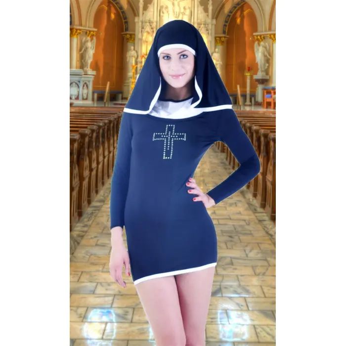 B102707 Seksi Rahibe Kostümü