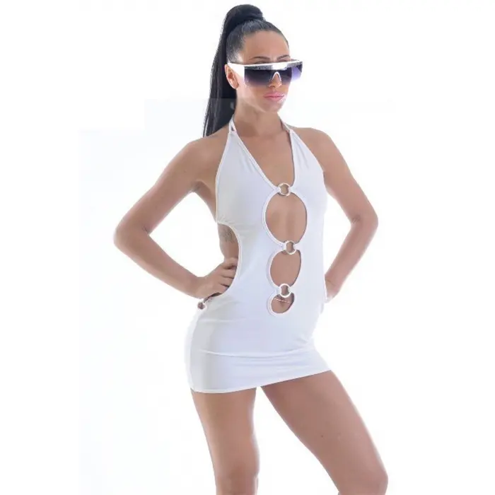 B1961328 Metal Süslemeli Mini Elbise