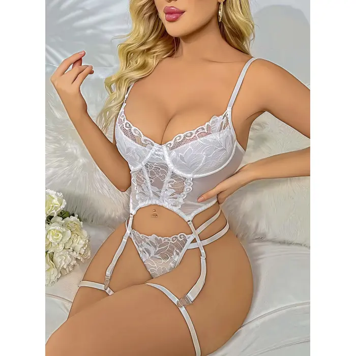 Beyaz Jartiyer Fantezi Takım