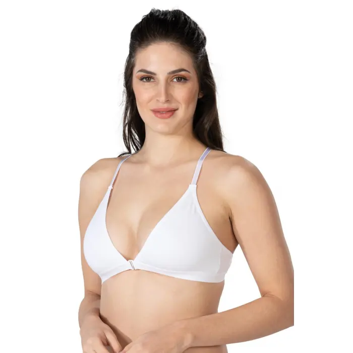 BEYAZ MI Emay 1416 Modal Cotton Önden Açmalı Sporcu Sütyen