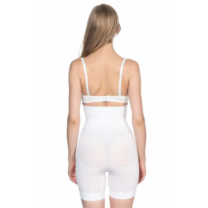BEYAZ MI Emay 2056 Yüksek Bel Masajlı Uzun Paça Korse