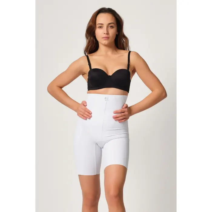 BEYAZ MI Emay 2814 Double Yüksek Bel Boxer Lazer Korse