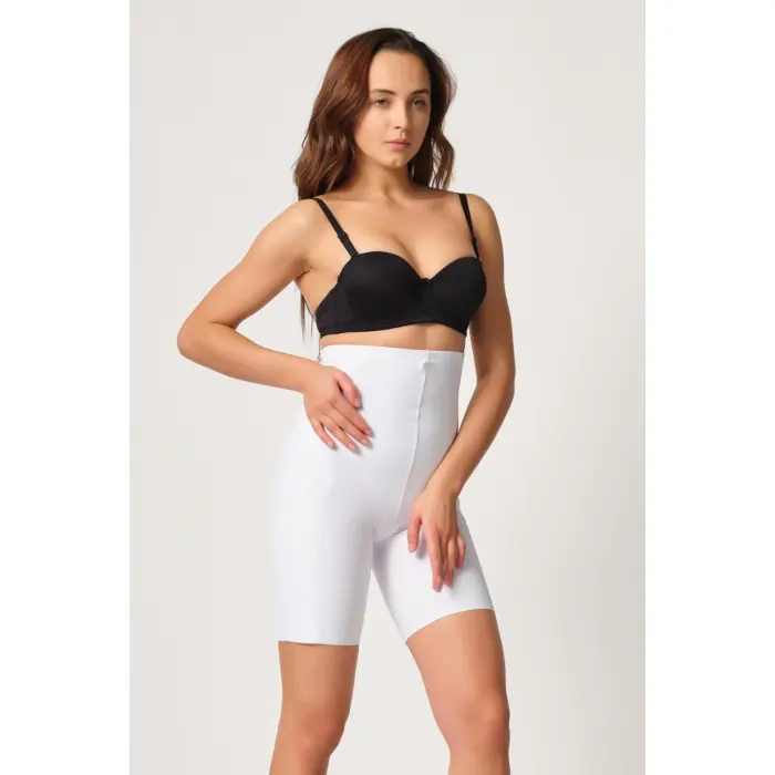 BEYAZ MI Emay 2814 Double Yüksek Bel Boxer Lazer Korse