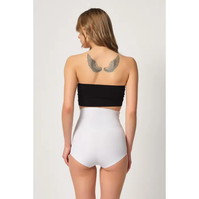 BEYAZ MI Emay 2842 Lazer Dantelli Slip Korse