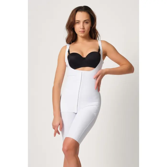 BEYAZ MI Emay 2915 Agraflı Yelek Karyoka Destekli Boy Korse