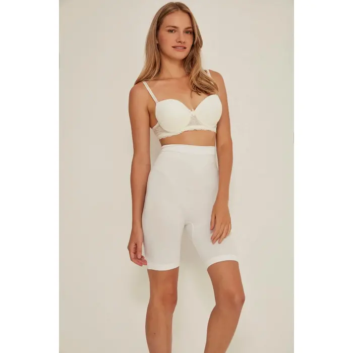 BEYAZ MI Emay 3005 Soft Uzun Paçalı Boxer Korse