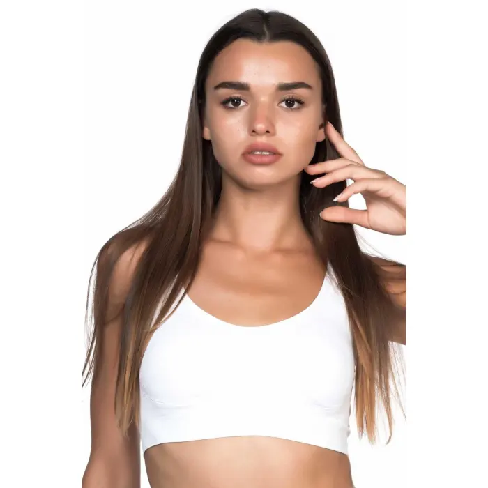 BEYAZ MI Emay 4021 Pedli Kalın Askılı Büstiyer