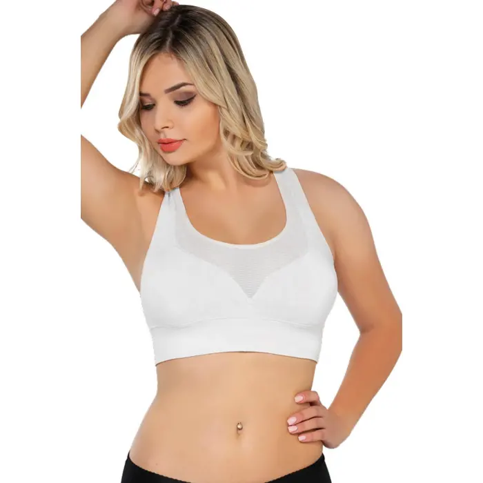 BEYAZ MI Emay 4027 Seamless Tül Pedli Toparlayıcı Büstiyer