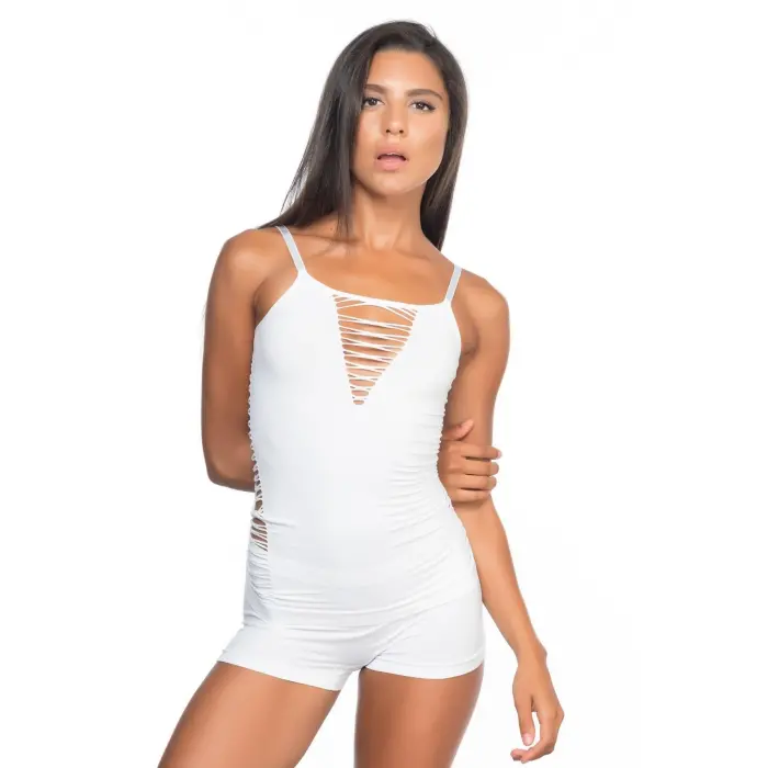 BEYAZ MI Emay 5037 İp Askılı Fantazi Atlet Korse