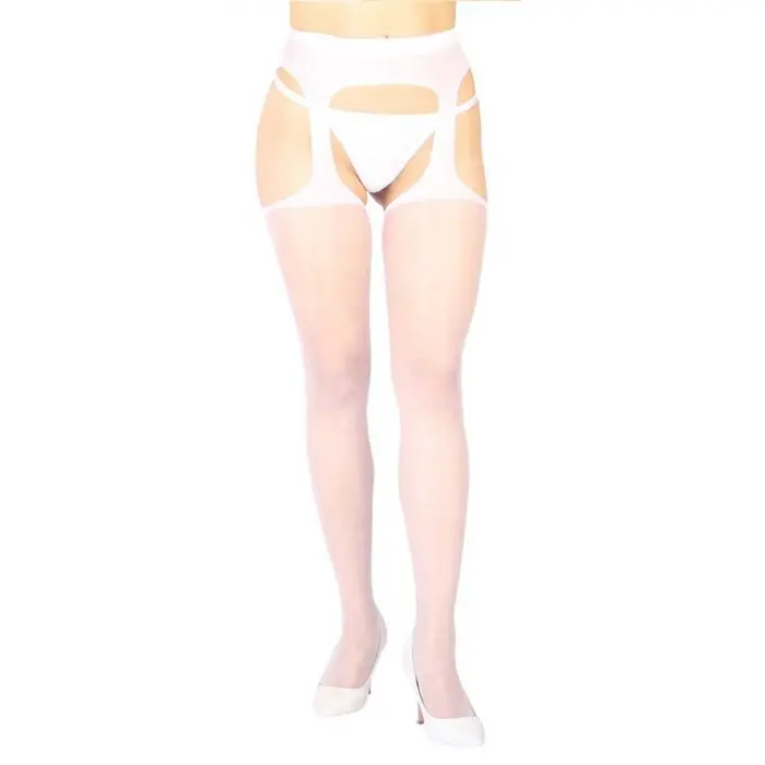 Beyaz Özel Bölgesi Açık Fantazi Külotlu Çorap Brf1054