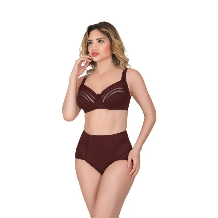 BORDO MI Emay 183 C Yan Destekli Toparlayıcı Balenli Sütyen
