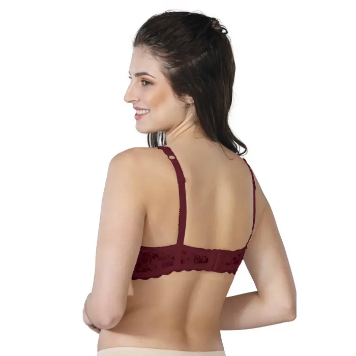 BORDO MI Emay 188 B Pedli Dantelli Telli Toparlayıcı Sütyen