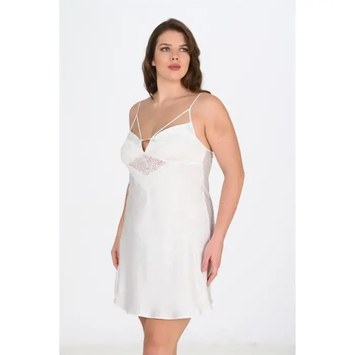 Büyük Beden Ekru  Gecelik 2100