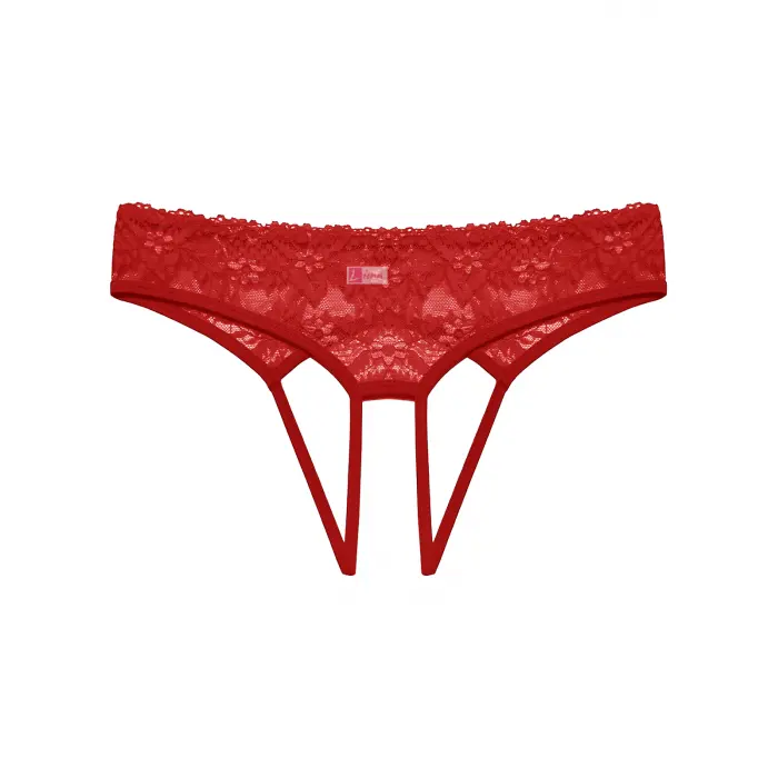 Büyük Beden Özel Bölgesi Açık Kırmızı Fantezi Külot